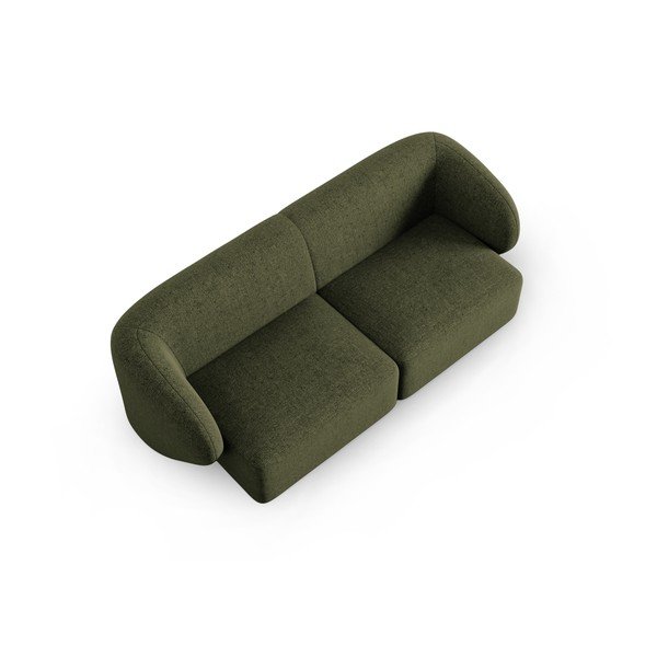 Canapea verde cu tapițerie din chenille 188 cm Paolo – Milo Casa-image-1