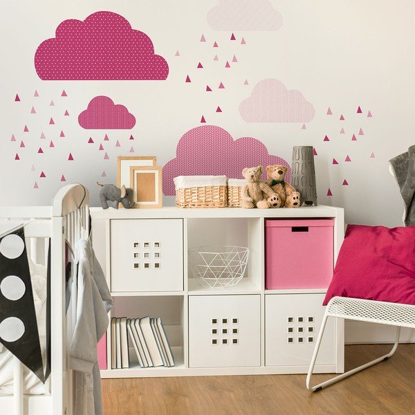 Autocolant Ambiance Scandinavian Clouds, roz-image-3