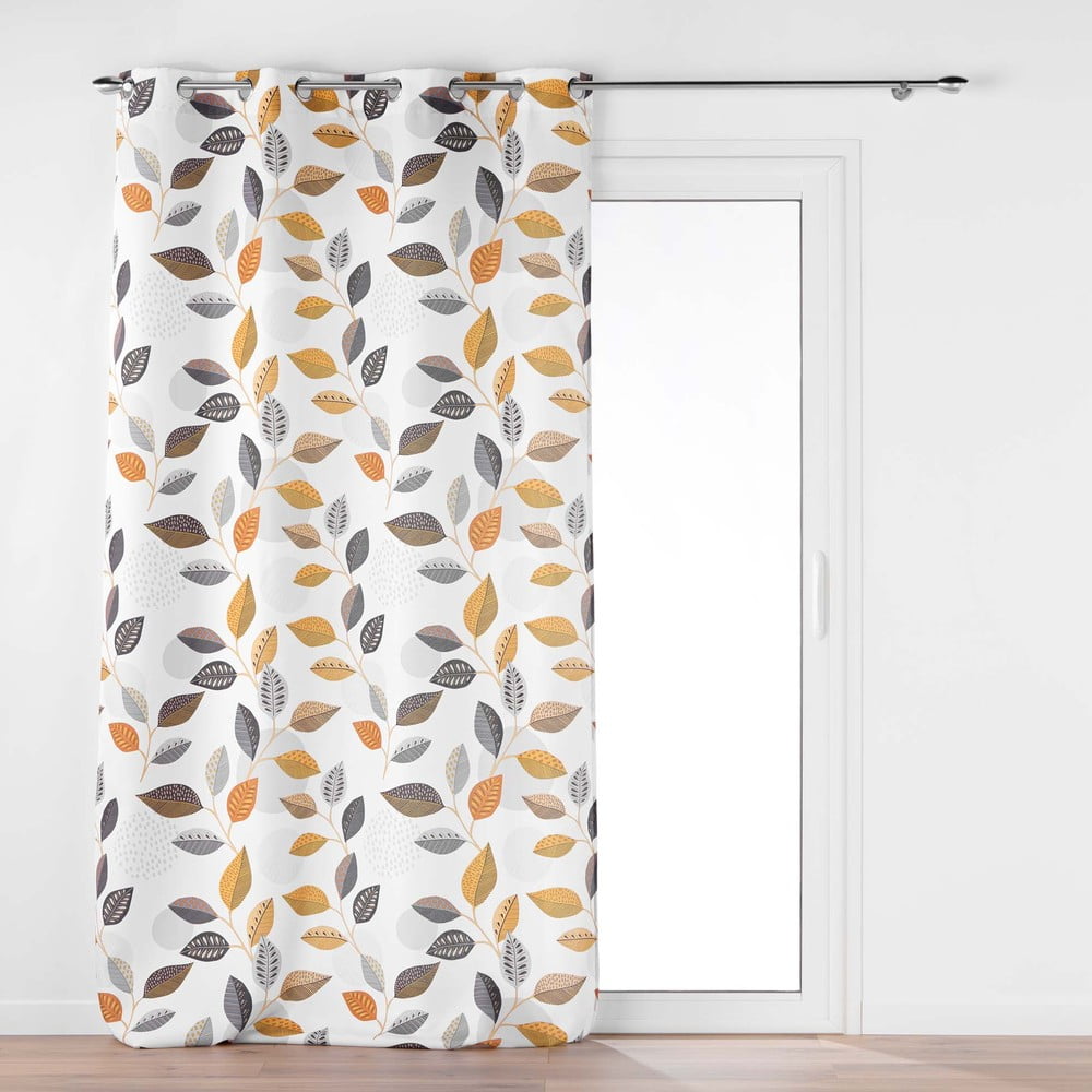 Draperie galbenă/albă 140x280 cm Vahine – douceur d\'intérieur