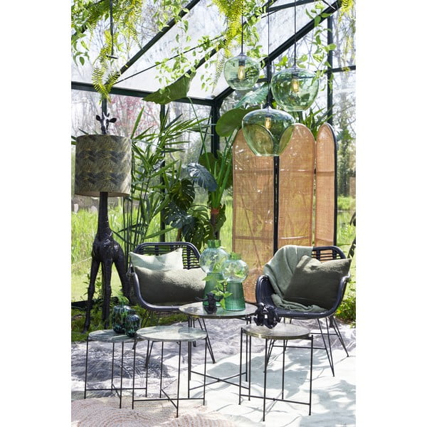 Lustră verde cu abajur din sticlă ø 30 cm Mayson – Light & Living-image-2