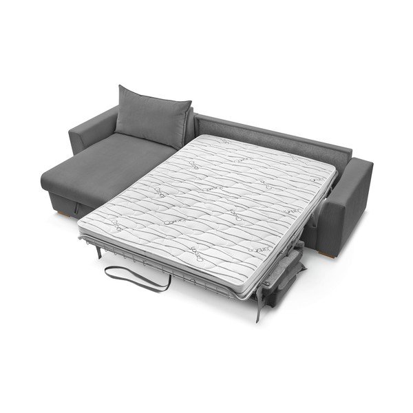 Colțar gri extensibil cu tapițerie din catifea reiată  (cu colț variabil) Augustin – Bobochic Paris-image-3