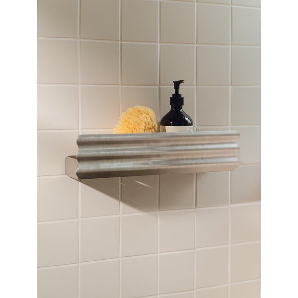 Raft pentru baie argintiu de montat pe perete din oțel inoxidabil Olbi – noo.ma-image-1