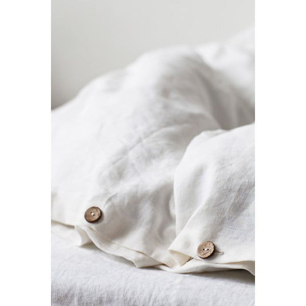 Husă pentru pilotă din in Linen Tales, 200 x 200 cm, alb-image-3