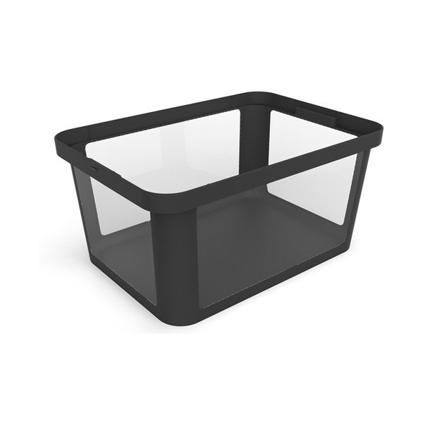 Capac pentru cutie de depozitare negru din plastic 57x39x3 cm Albris – Rotho-image-2