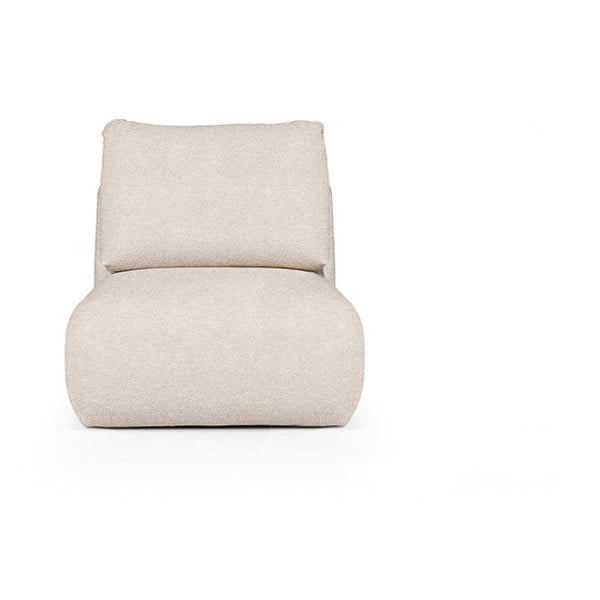 Fotoliu crem cu tapițerie din țesătură bouclé Mirel – Rodier