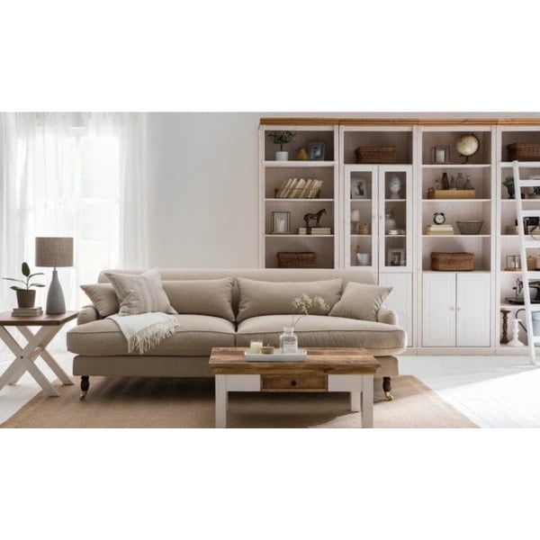 Bibliotecă albă din lemn de pin 296x223 cm Anita – Støraa-image-1