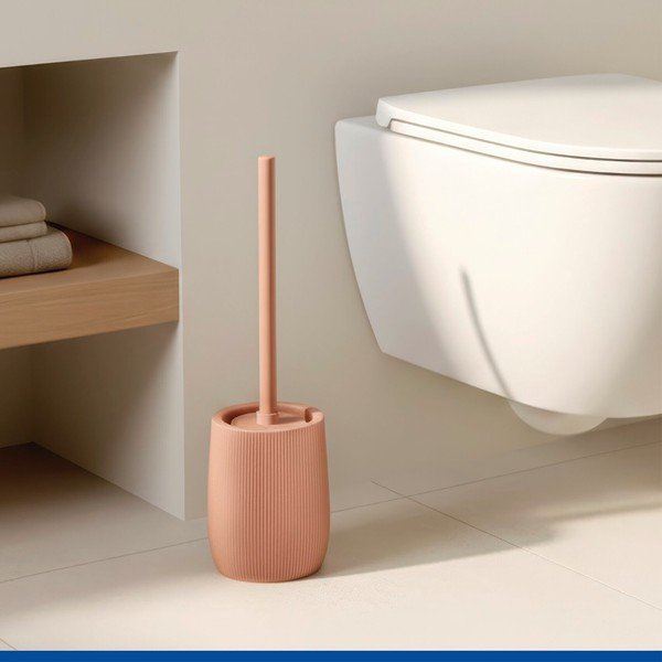 Perie de WC maro din ceramică Fablo – Wenko-image-1