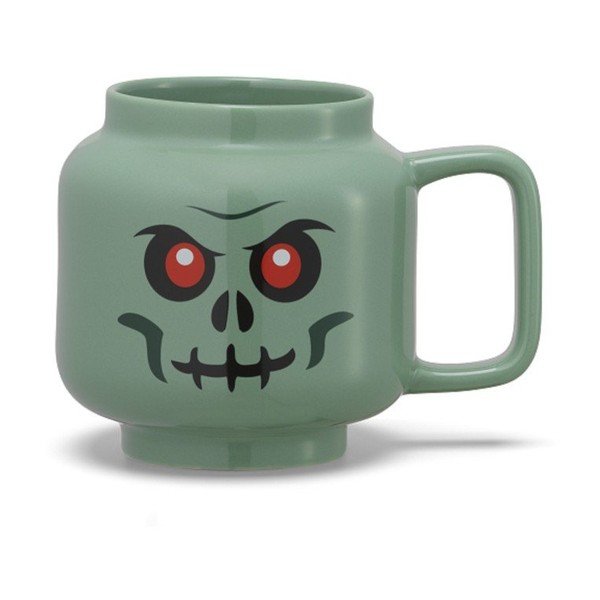 Cană pentru copii verde pentru latte din ceramică 255 ml Skeleton – LEGO®