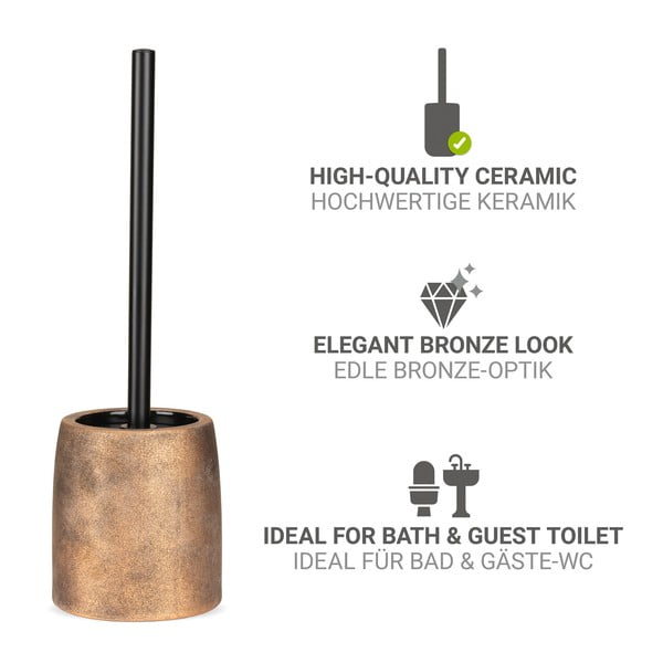 Perie de WC bronz din ceramică Tremea – Wenko-image-2