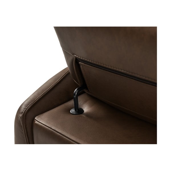 Canapea maro închis cu tapițerie din piele 103 cm Hubble – Windsor & Co Sofas-image-1