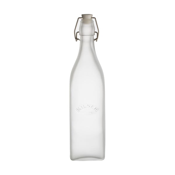 Sticlă cu clips Kilner, 1,0 l, alb