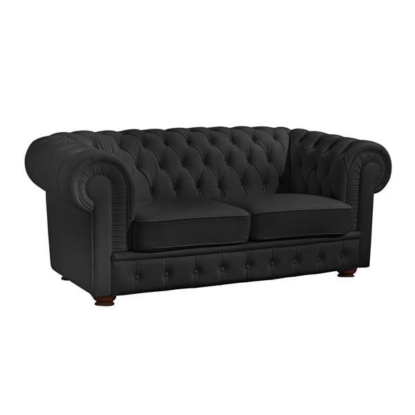 Canapea din piele Max Winzer Bridgeport, 172 cm, negru