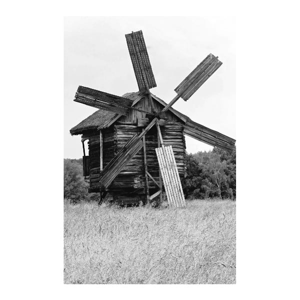Tablou Black&White Windmill, 45 x 70 cm