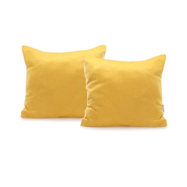 Set 2 fețe de pernă din bumbac DecoKing Amber Orange, 40 x 40 cm, portocaliu