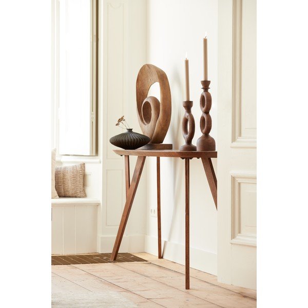 Masă consolă în culoare naturală închisă din lemn de acacia 44x160 cm Quenza – Light & Living-image-2