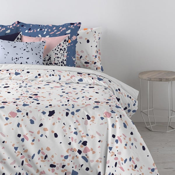 Husă din bumbac pentru pilotă Blanc Terrazzo, 200 x 200 cm-image-3