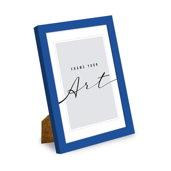 Ramă foto albastru-închis cu picior de susținere/de agățat 12x17 cm – knor