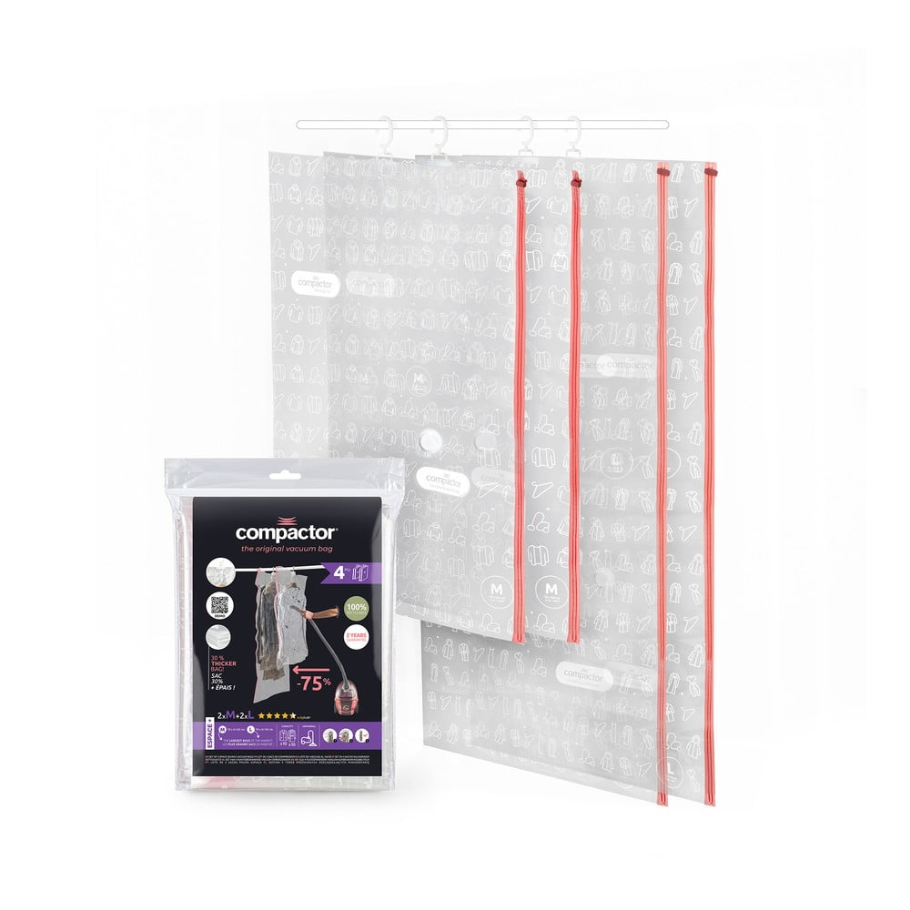 Saci de vidat 4 buc. Hanging Vacuum M/L – Compactor