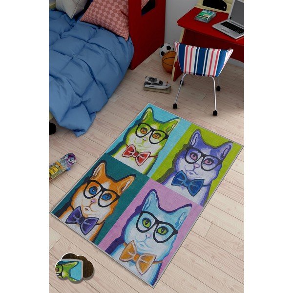 Covor antiderapant pentru copii Conceptum Hypnose Animals, 80 x 200 cm-image-1