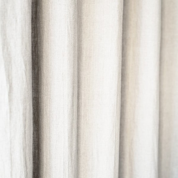 Draperie din in cu tunel de prindere Linen Tales Night Time, 250 x 140 cm, crem-image-1