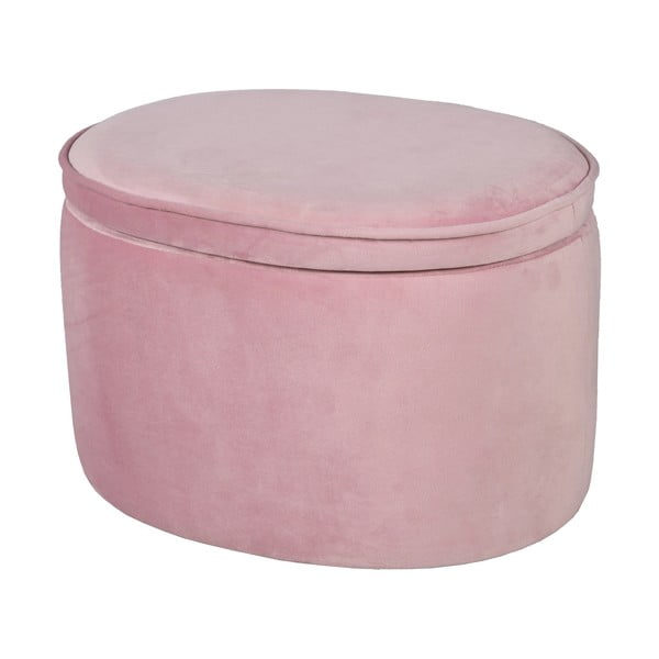 Puf pentru copii  roz deschis cu tapițerie din catifea Lil Sofa – Roba