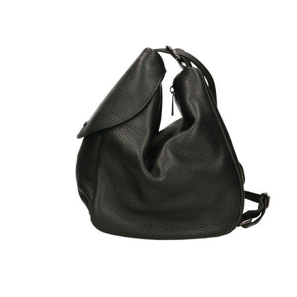 Rucsac negru din piele Chicca Borse-image-2