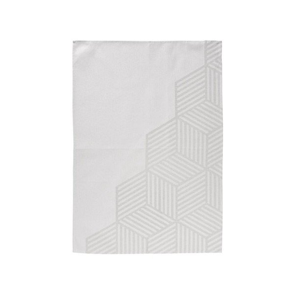 Prosop din bumbac pentru bucătărie Zone Hexagon, 50 x 70 cm, gri deschis
