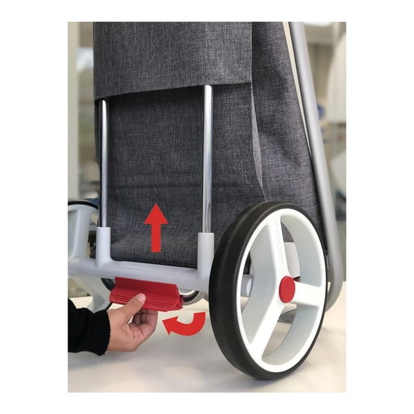 Sacoșă de cumpărături cu roți 53 l Com Tweed Polar Black Tube – Rolser-image-4