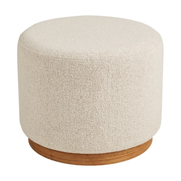 Taburet bej cu tapițerie din țesătură bouclé Daisy – House Nordic