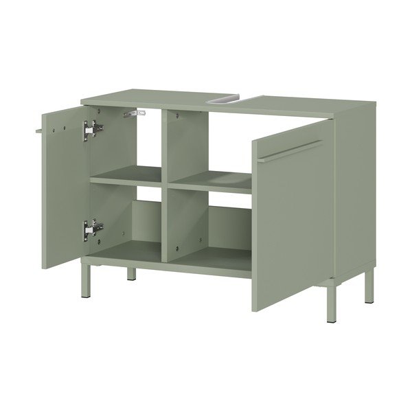 Dulap sub chiuvetă verde cu aspect mat 80x59 cm Laurino – Germania-image-3