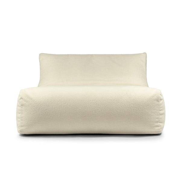 Fotoliu bean bag crem cu tapițerie din țesătură bouclé Sofa Lounge – SLOWDOWN-image-2