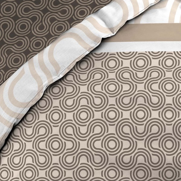 Lenjerie de pat maro din bumbac pentru pat dublu, extinsă cu cearceaf inclus, cu 6 piese 240x220 cm Pacha – douceur d'intérieur-image-2