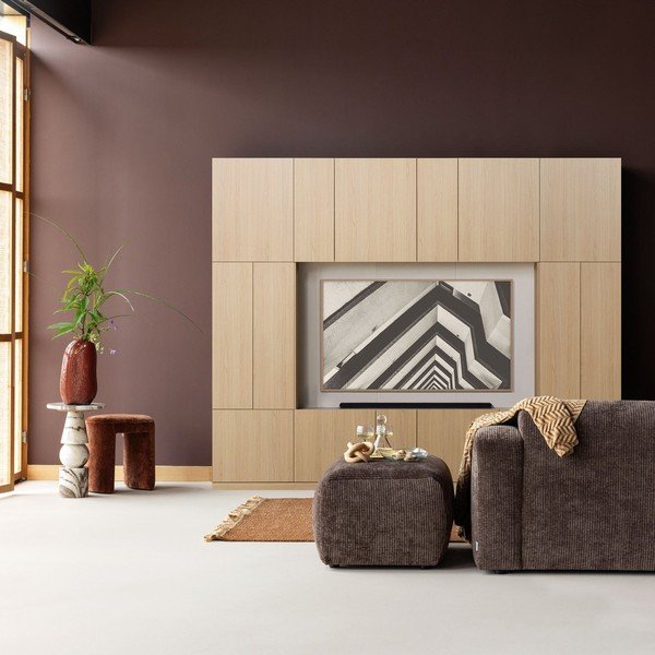 Masă TV modulară în culoare naturală 160x215 cm Build – WOOOD-image-1