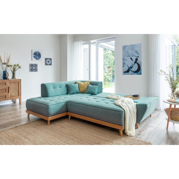 Colțar turcoaz extensibil (cu colț pe partea stângă ) Dazzling Daisy – Miuform-image-4