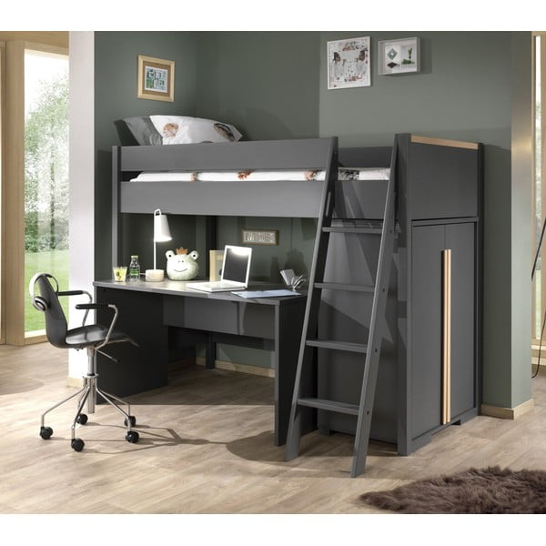 Birou pentru copii Vipack London, gri închis-image-1