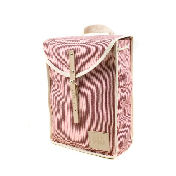 Rucsac Mödernaked Red Stripe Heap, roșu-alb-bej-image-1