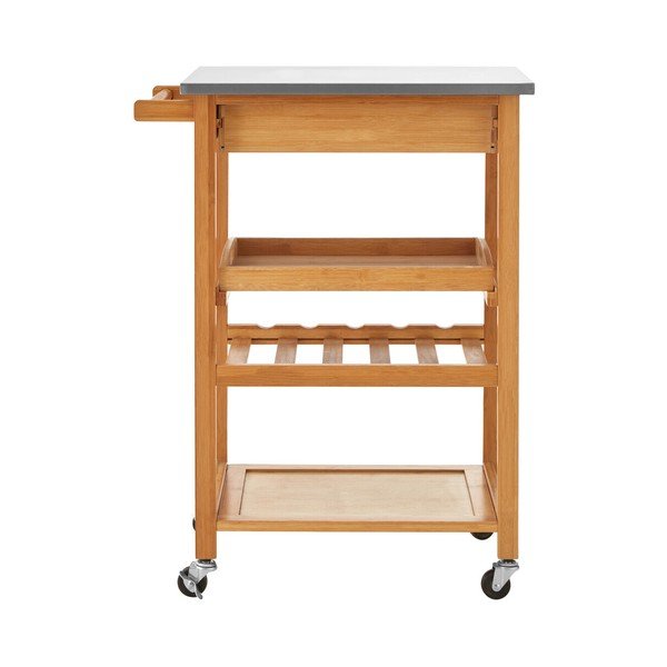 Măsuță de servire cu roți din bambus 41x58 cm Harlow – Premier Housewares-image-4