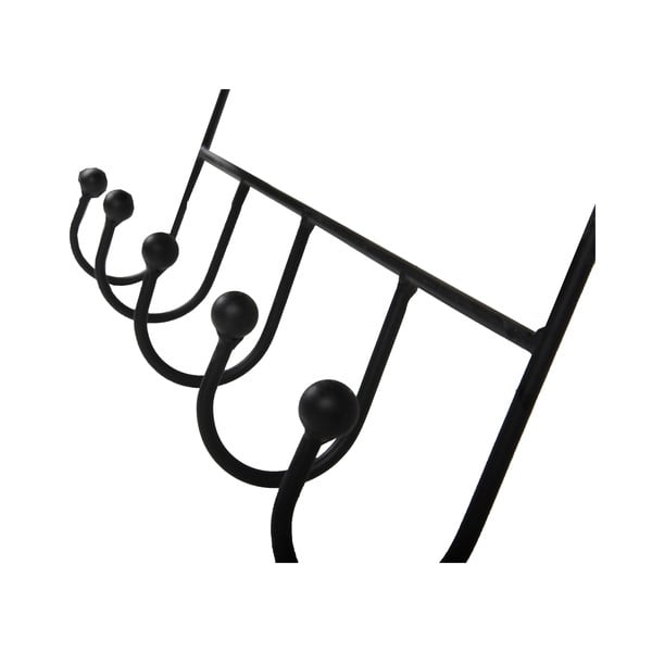 Cuier de perete negru cu raft din metal 42 cm Almeria – Garden Pleasure-image-2