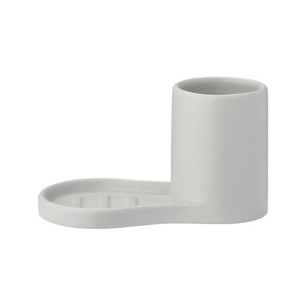 Suport pentru accesorii de spălat gri deschis din gresie Piro – Blomus