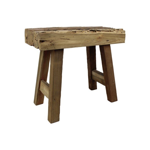 Taburet din lemn de tec HSM Collection Rustic-image-4