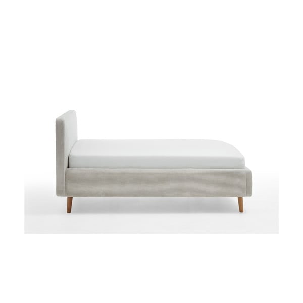 Pat bej tapițat fără somieră 120x200 cm Mattis – Meise Möbel-image-3