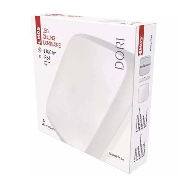 Plafonieră albă LED 28x28 cm Dori – EMOS-image-1