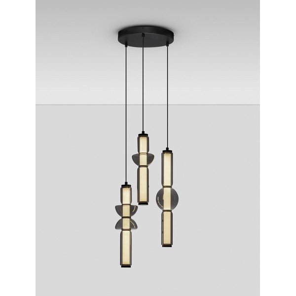 Lustră gri LED cu intensitate reglabilă din sticlă ø 38 cm Ulon – Nova Luce-image-4