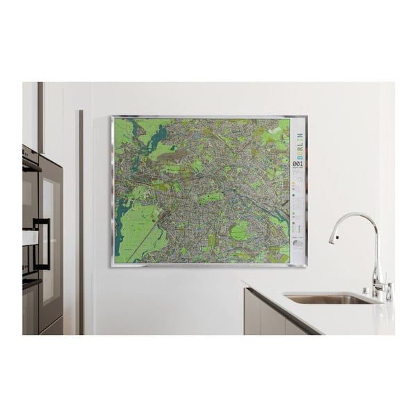 Harta Berlinului Street Map, 130 x 100 cm, verde, magnetică-image-1