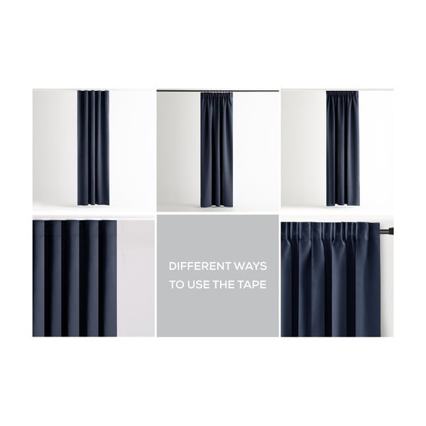 Draperie albastru-închis dimout (semi-opacă) 140x270 cm Kierra – Restilo-image-3