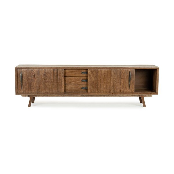Comodă TV în culoare naturală din lemn de mango 200x60x43 cm Sherman – Bizzotto-image-1