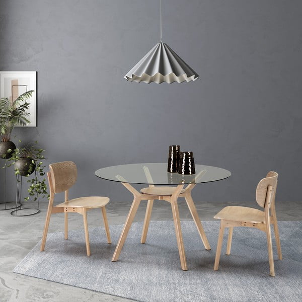 Scaun dining Marckeric Azara, lemn natural-image-1