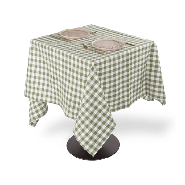 Față de masă din bumbac 150x150 cm Gingham – Tiseco Home Studio
