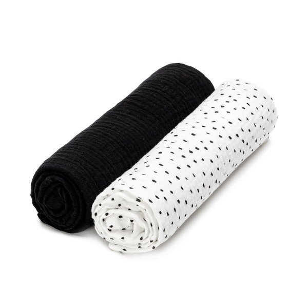 Set 2 scutece din muselină T-TOMI Dots, 65 x 65 cm