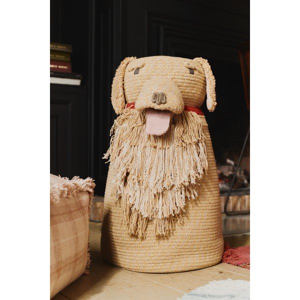 Coș de jucării pentru copii bej din material textil 40x30x55 cm Luna – Lorena Canals-image-2